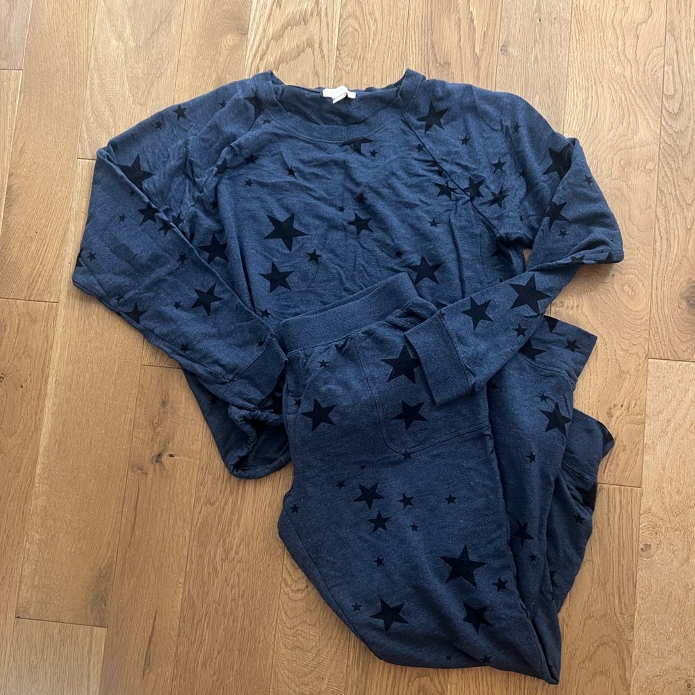Love by gap blue star jogger lounge set / pajamas